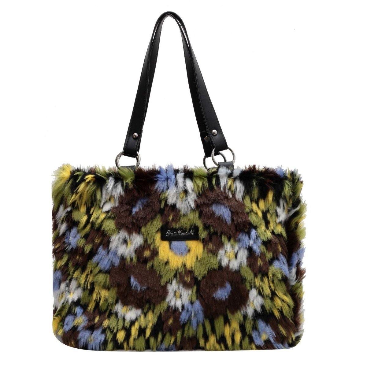 Winter Plush Bags Women Flowers Shoulder Bag Handbag - Topezmart