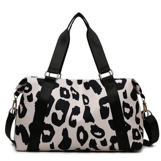 Women Travel Duffel Bag Cow Pattern Handbag Fitness Sports Shoulder Bags - Topezmart