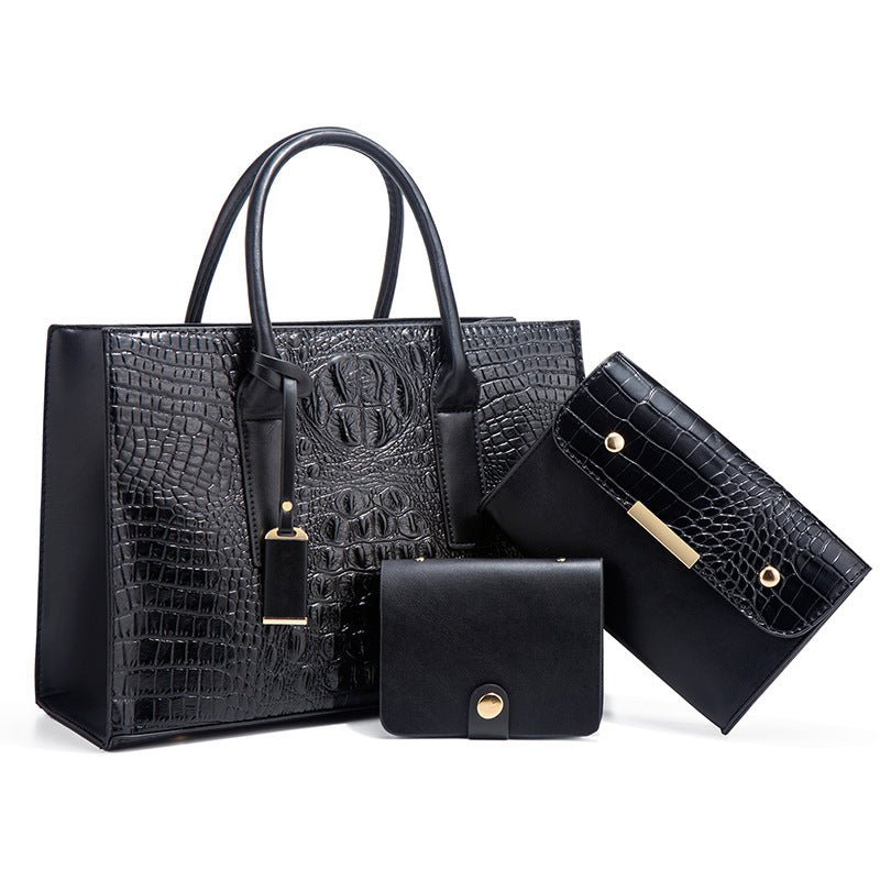 Women's Handbag Shoulder Bag Three - piece Set - Topezmart