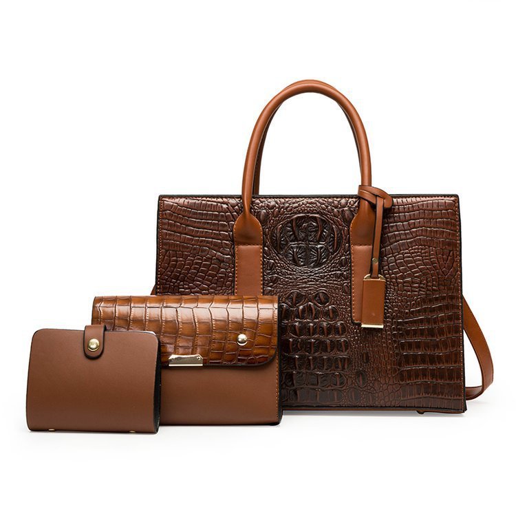 Women's Handbag Shoulder Bag Three - piece Set - Topezmart