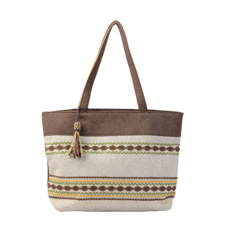 Woven Hanging Handbag Women Embroidery Fashion - Topezmart